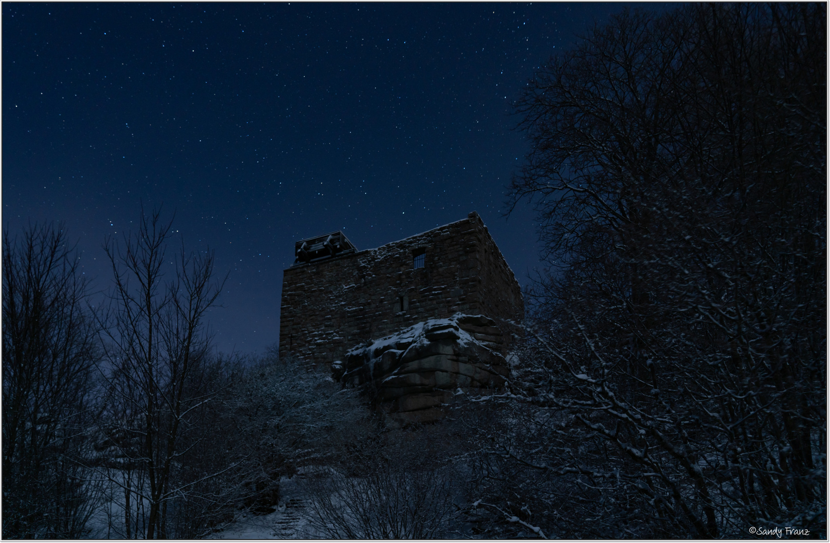 Burgruine Epprechtstein bei Nacht