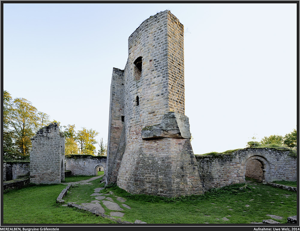 Burgruine Gräfenstein, Inneres der nördlichen (äußeren) Unterburg