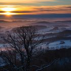 Burgruine Hohenstein Sonnenuntergang