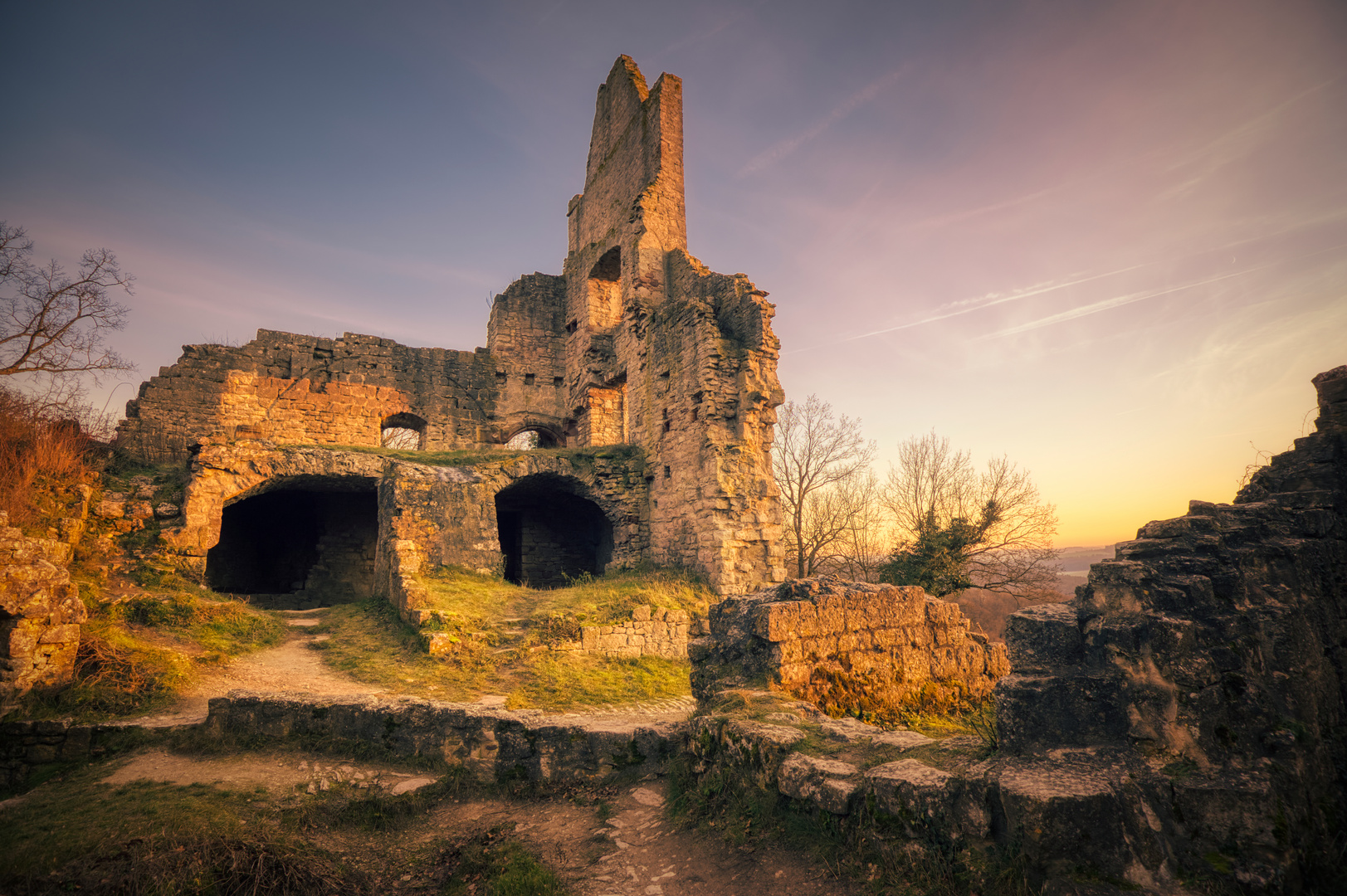 Burgruine Homburg - am letzten Sonntag in 2019 (3) ... 