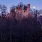 Burgruine Hornstein mit Supermond am 19.2.19