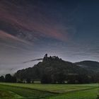 Burgruine Neideck am frühen Morgen.