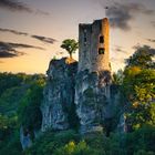 Burgruine Neideck im Abendlicht