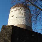 Burgruine Plesse,Aussichtsturm. "Bergfried".