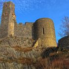 Burgruine Stolpen....., im ersten warmen Sonnenlicht