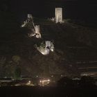 Burgruine von Saillon bei Nacht