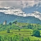 Burgruine Wartau mit Gauschla und Alvier