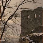 Burgruine Wolfstein in leichtem sepia