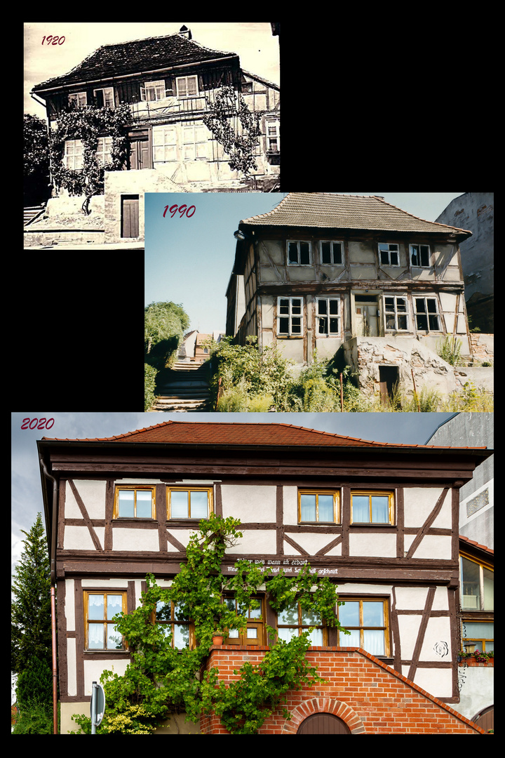 Burg/SA - Bergstraße 7 Zustand des Hauses 1920, 1990 und 2020