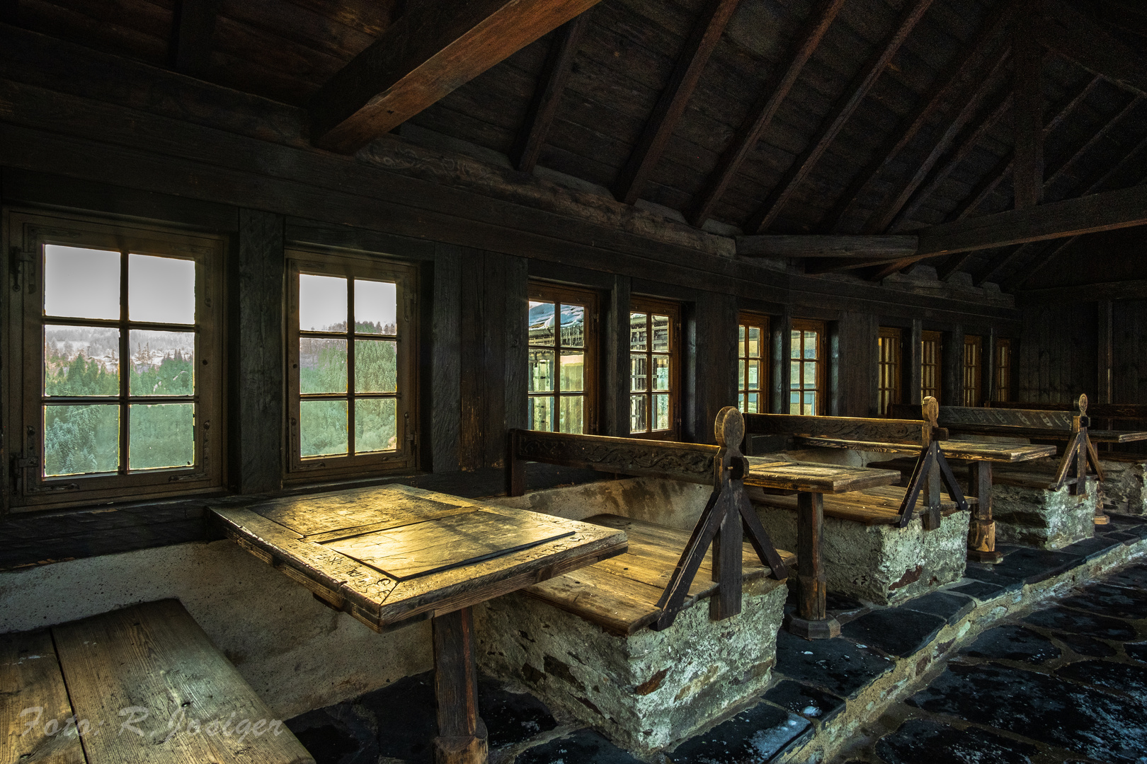 Burgterrasse mit Aussicht über den Frankenwald