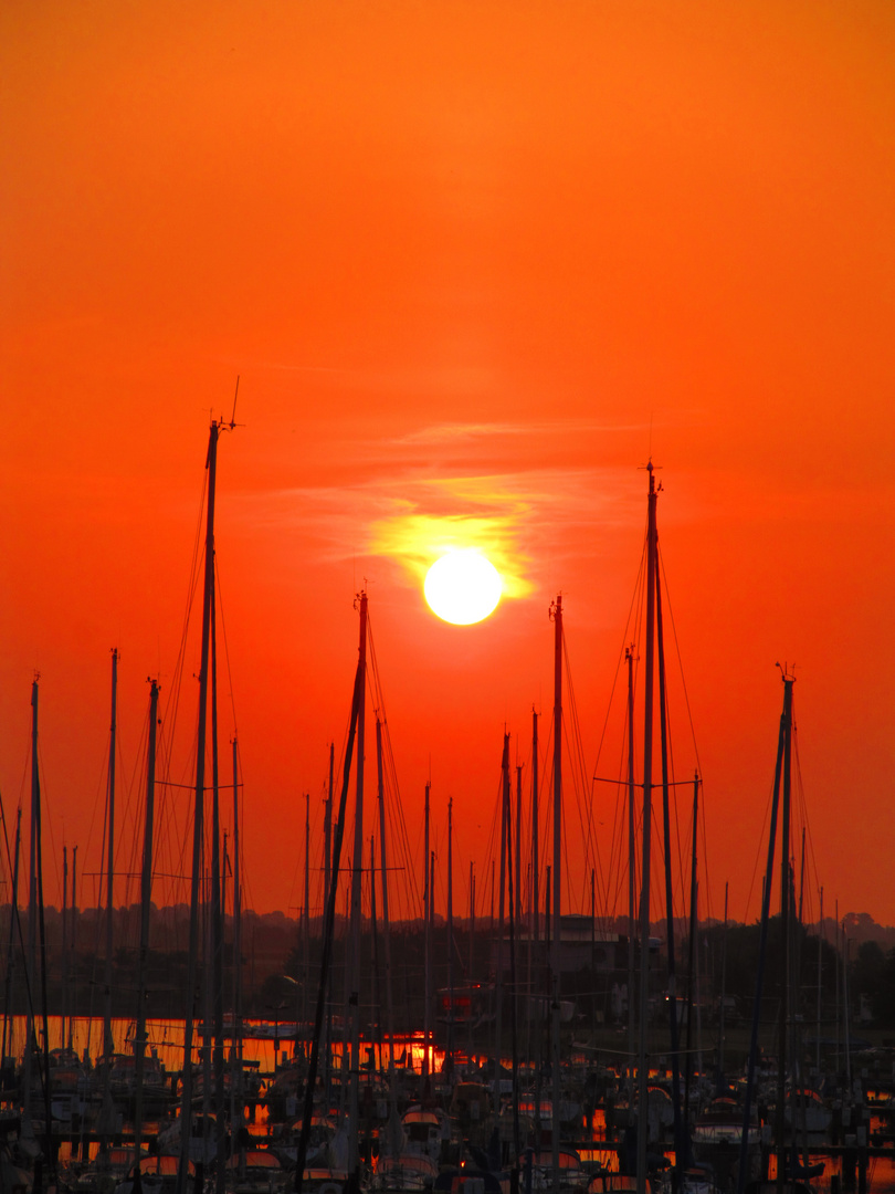 Burgtiefe auf Fehmarn morgens um 6am Sonnenaufgang 05.09.2014