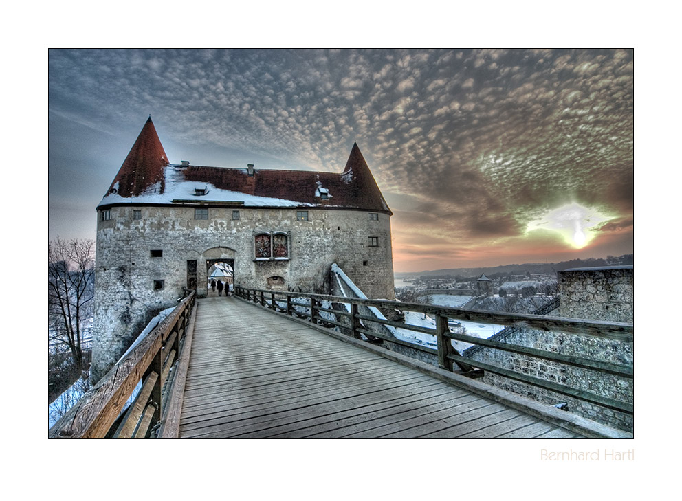 Burgtor im Sonnenuntergang