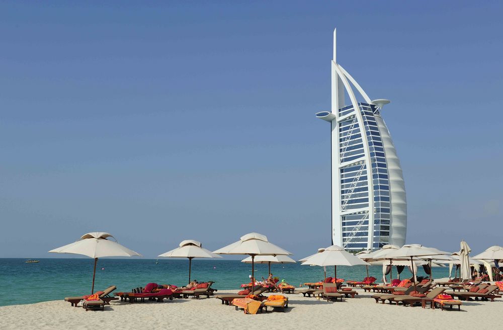 Burj Al Arab an einem heißen Novembertag