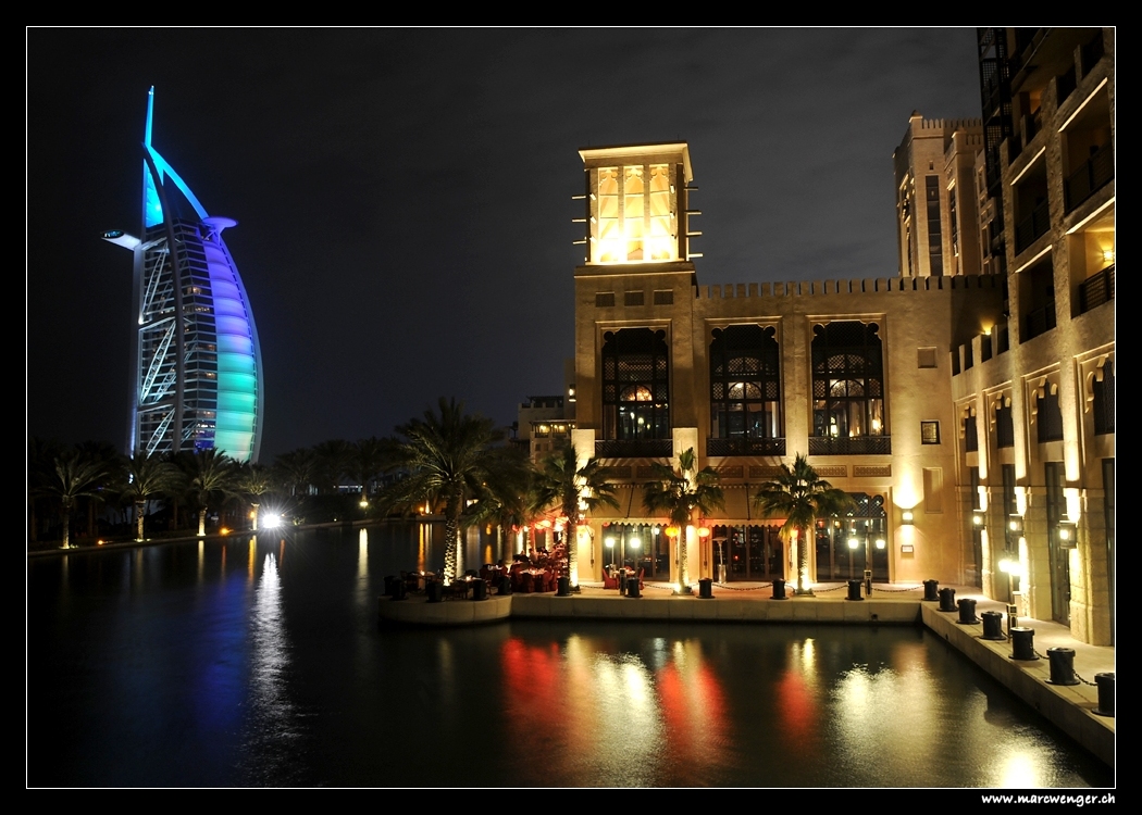 Burj al Arab and Madinat Jumeirah Resort in Dubai - United Arab Emirates