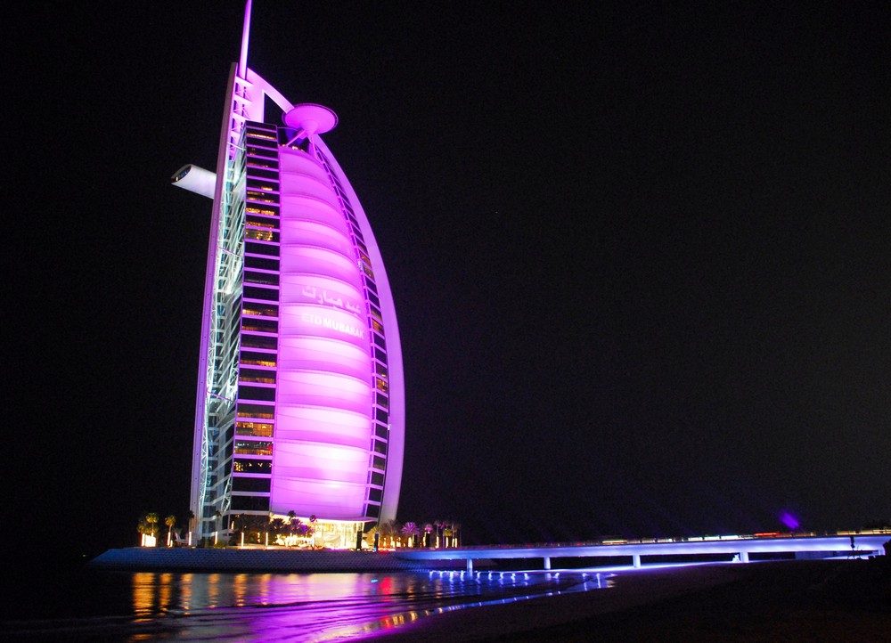 Burj al Arab bei nacht