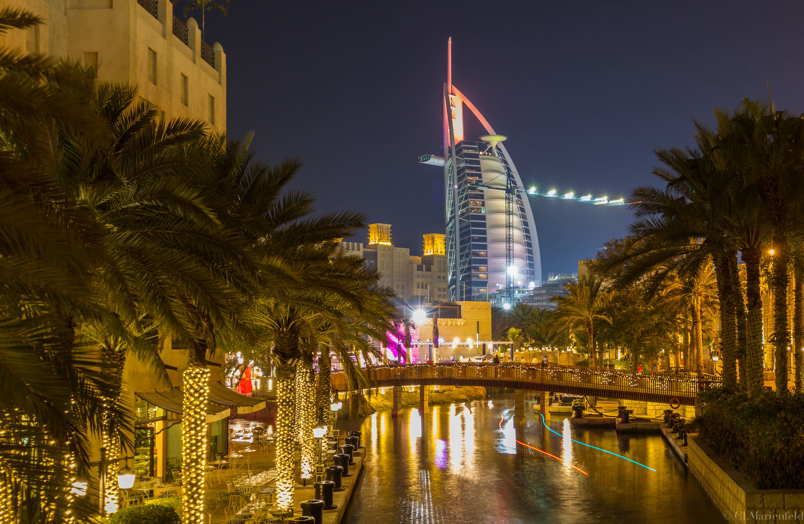 Burj Al Arab by night