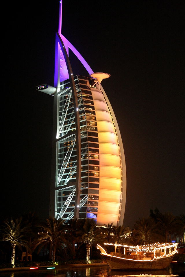 Burj Al Arab by night