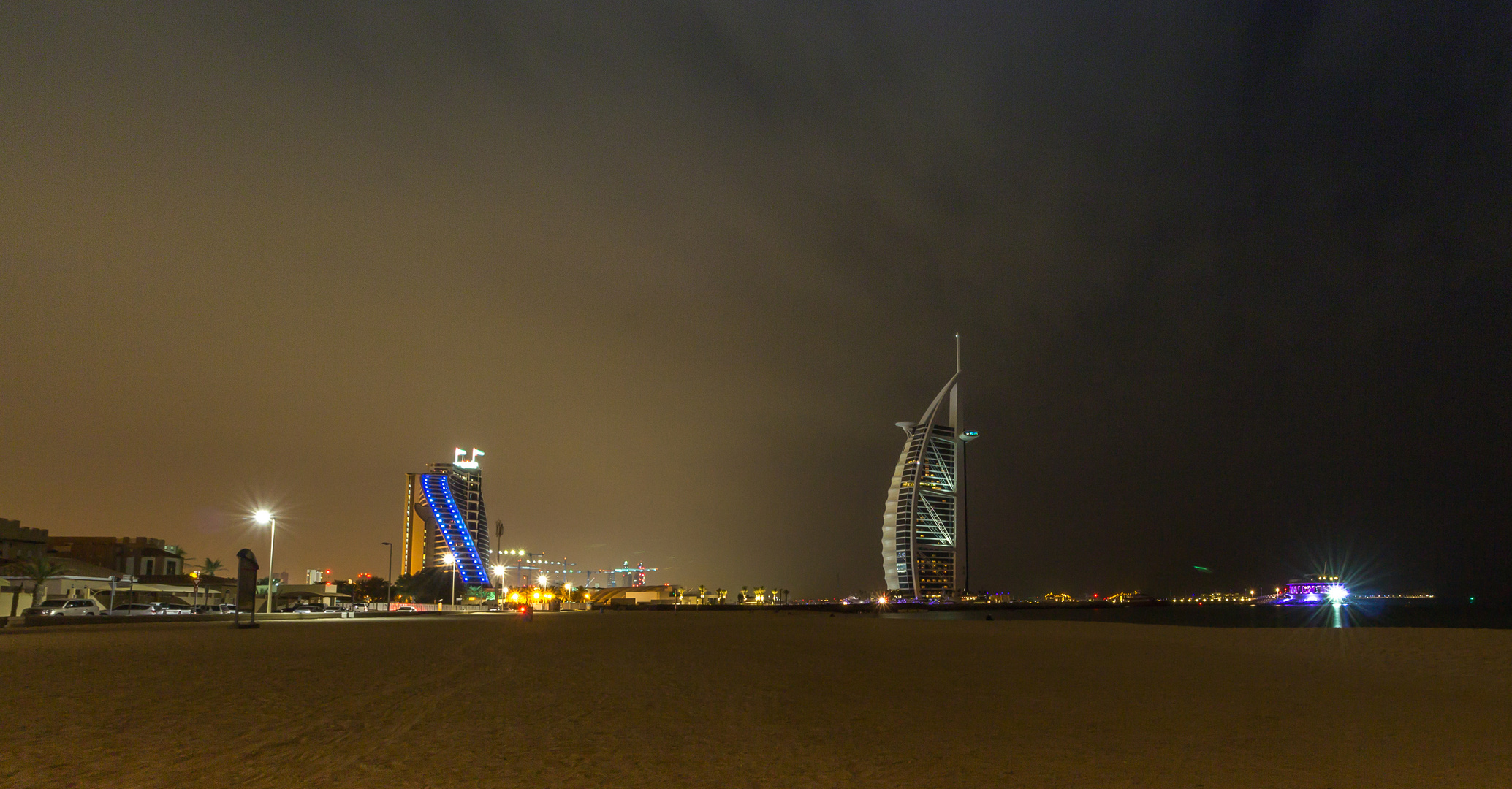 Burj Al Arab (Dubai) morgens gegen 4 Uhr