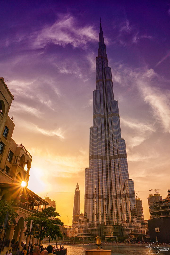 Burj Khalifa Foto Bild World Sonnenuntergang Wasser Bilder Auf Fotocommunity