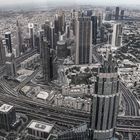 Burj Khalifa, Aussicht über Dubai in Richtung Norden