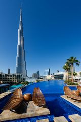Burj Khalifa - von der Poollandschaft des THE ADDRESS fotografiert