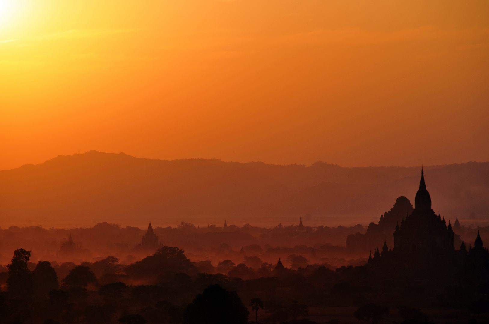 Burma - Bagan Sonnenuntergang