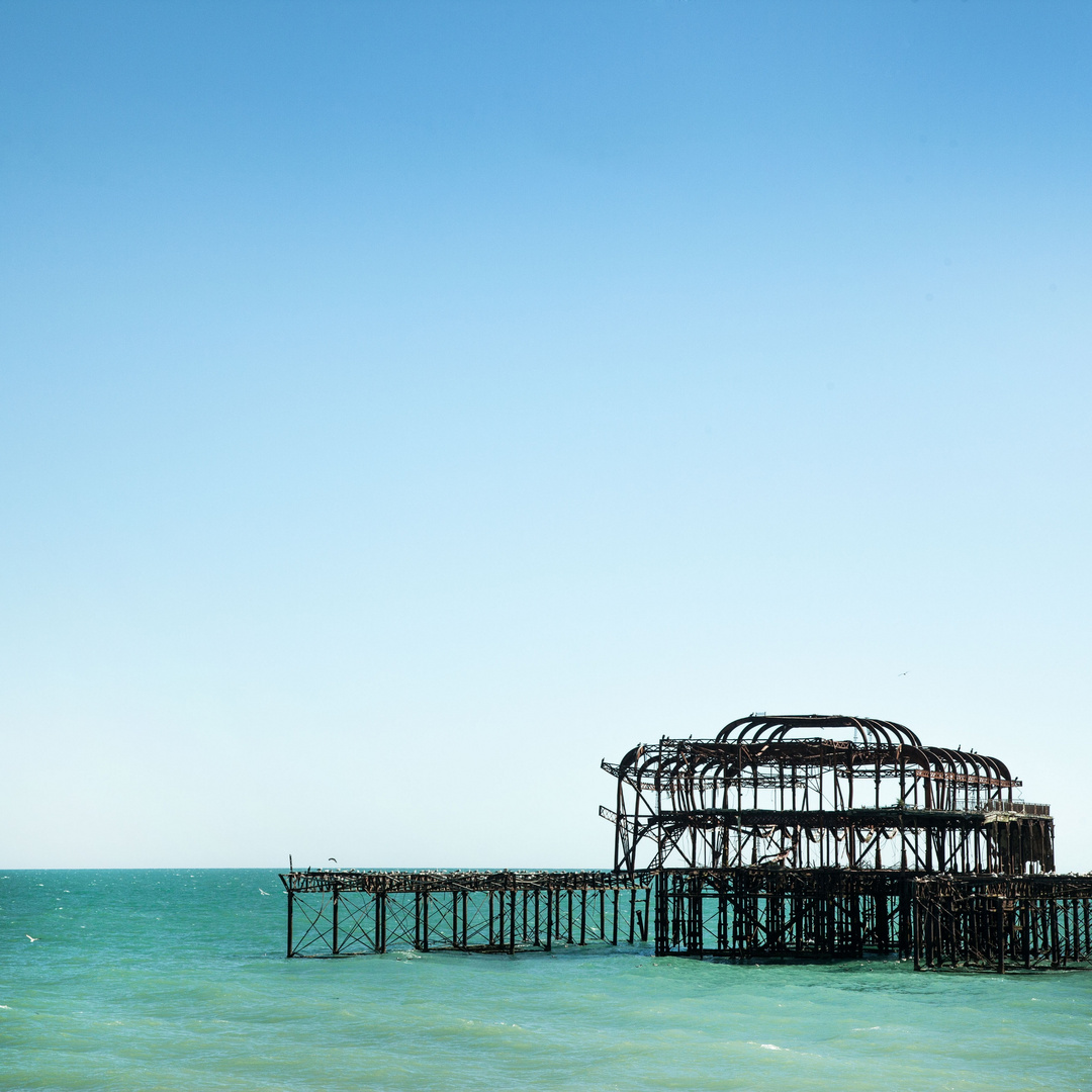 Burned Brighton Pier