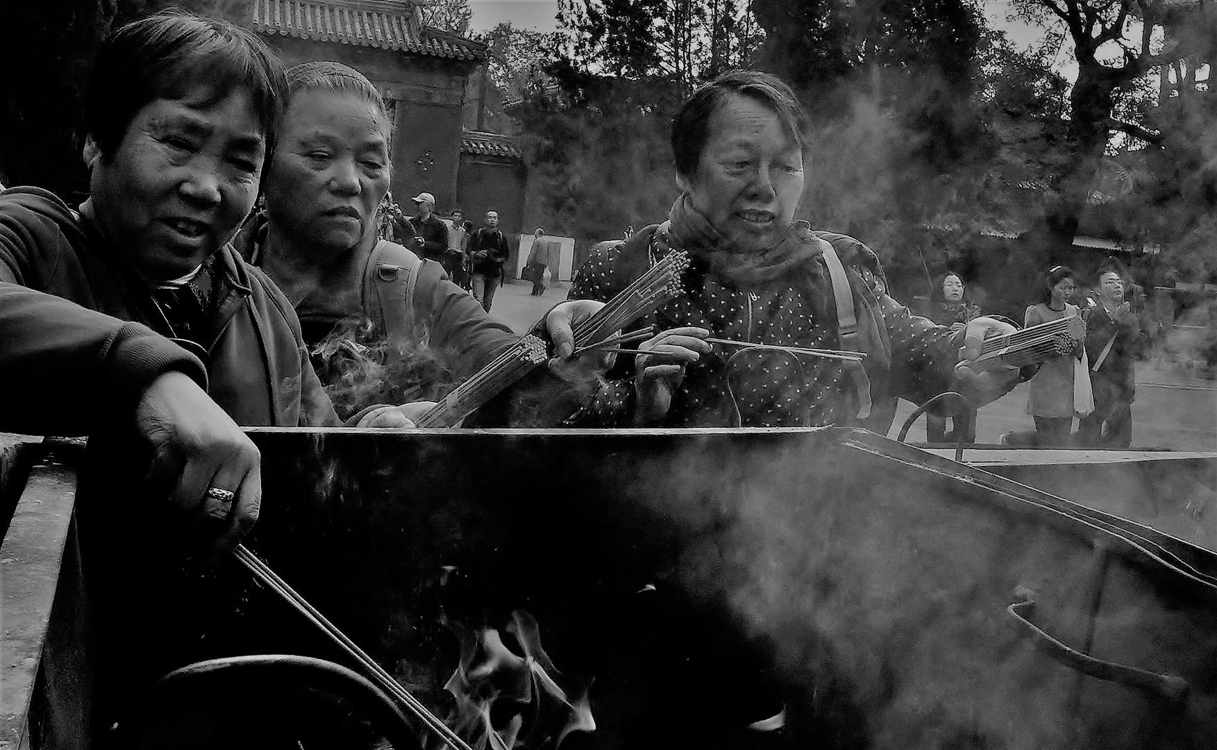 burning incense