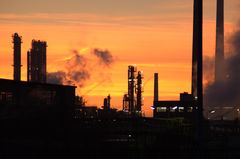 burning industrial sky