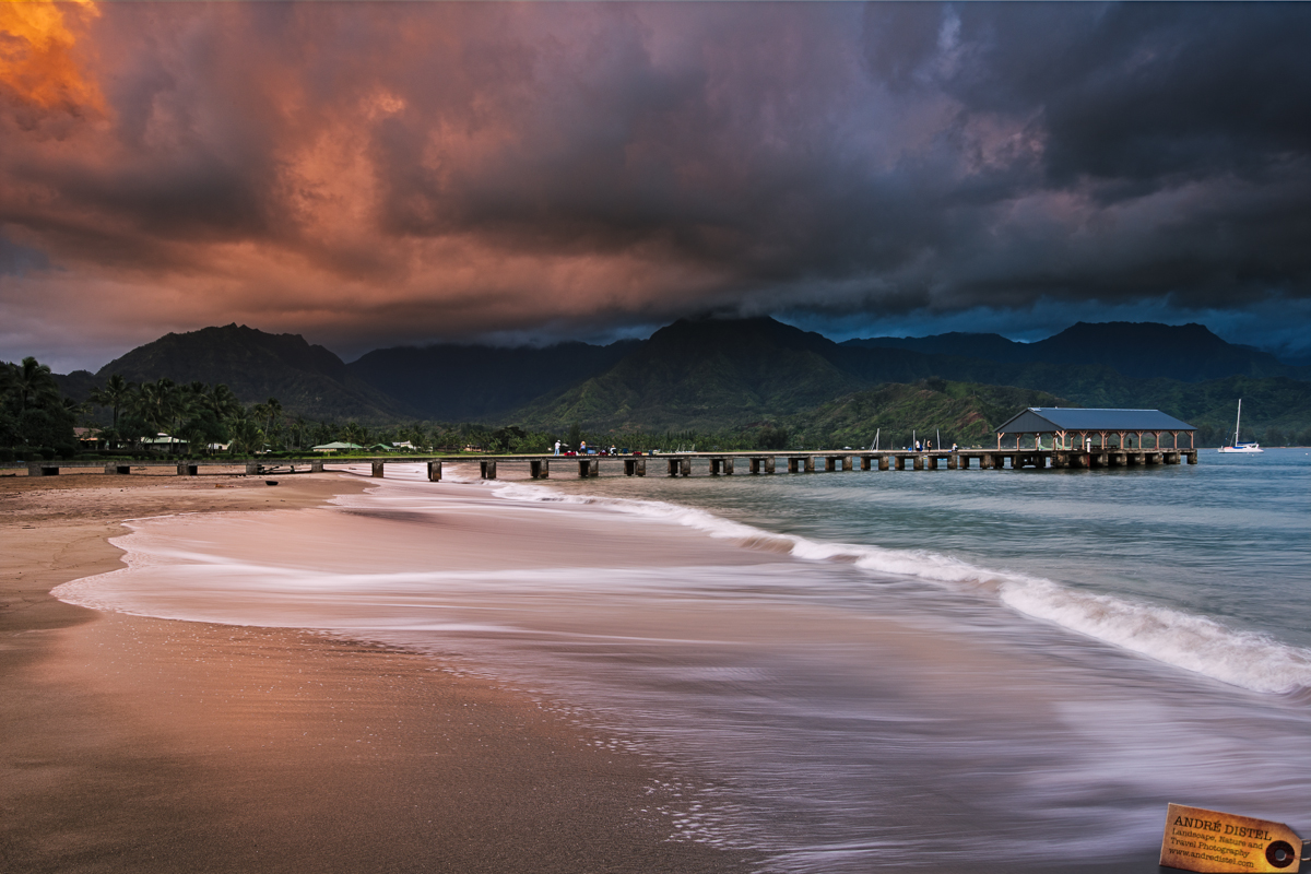 Burning Skies over Hanalei Bay