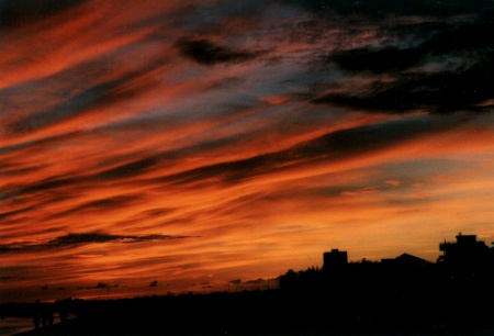 burning sky on siesta beach