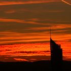 burning sky over Vienna