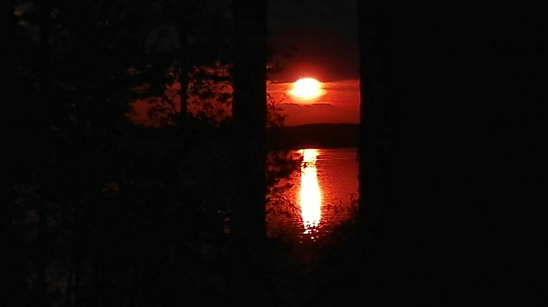 burning sunset Brombachsee