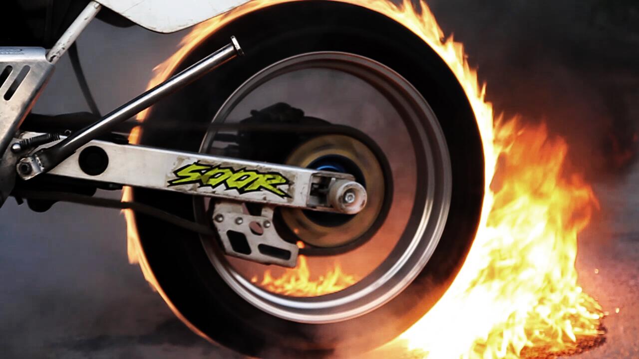 burning tires