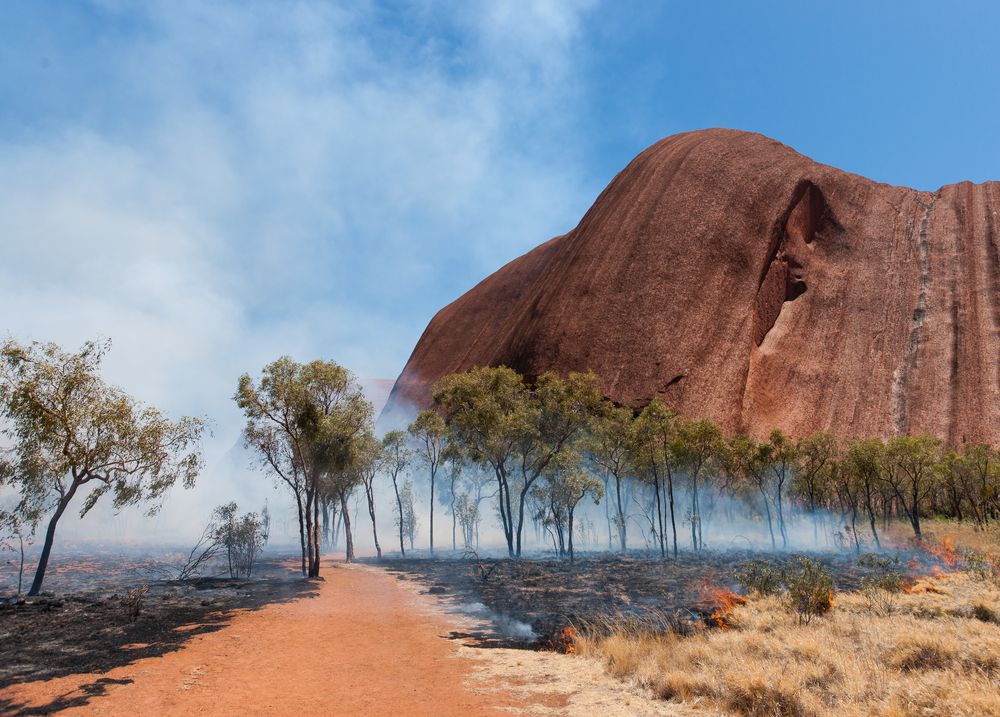 burning uluru...