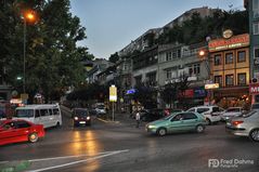 Bursa Türkei, aktive Stadt am Abend