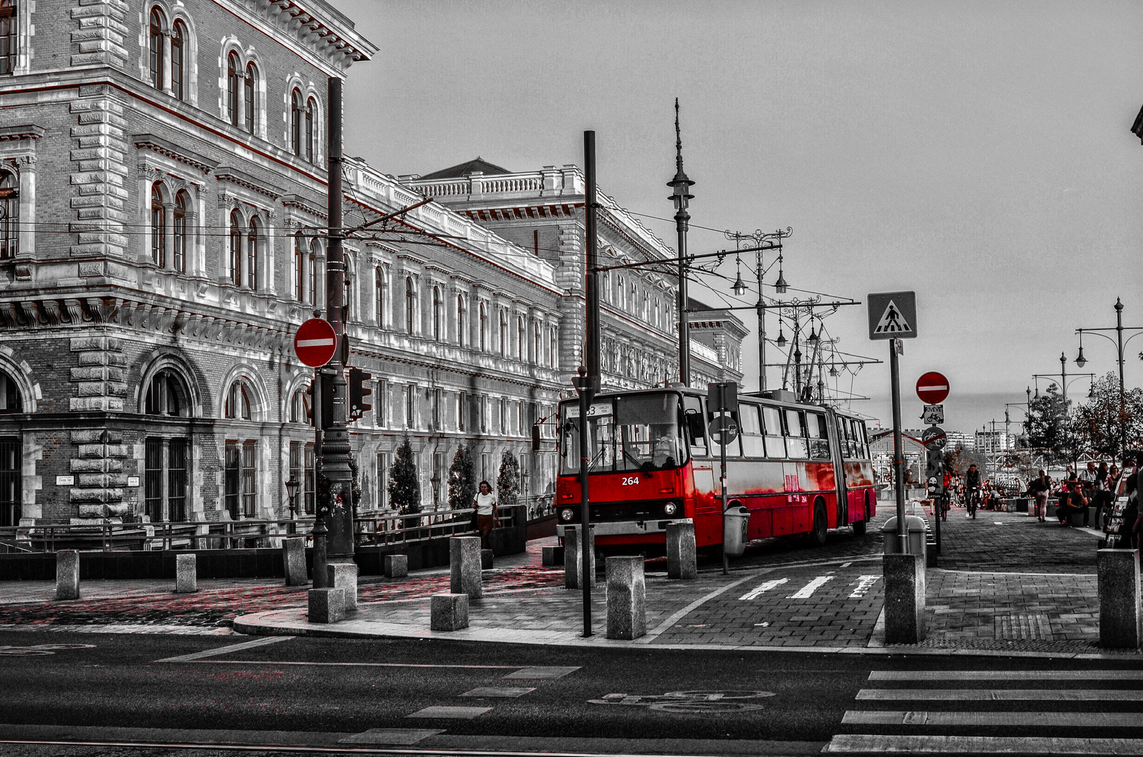 Bus am Marktplatz