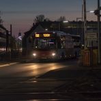 Bus im Hafen