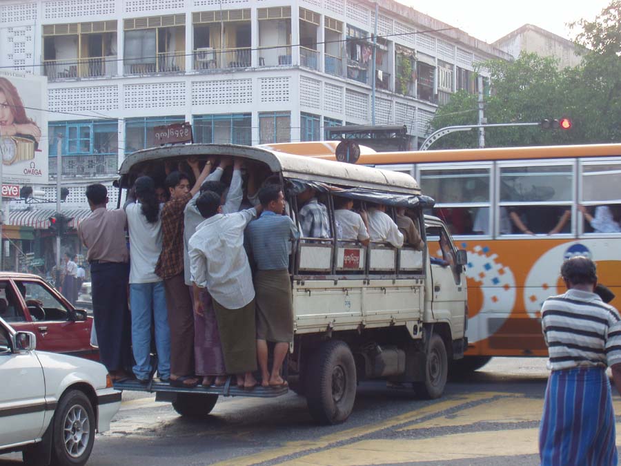 Bus in Yangon