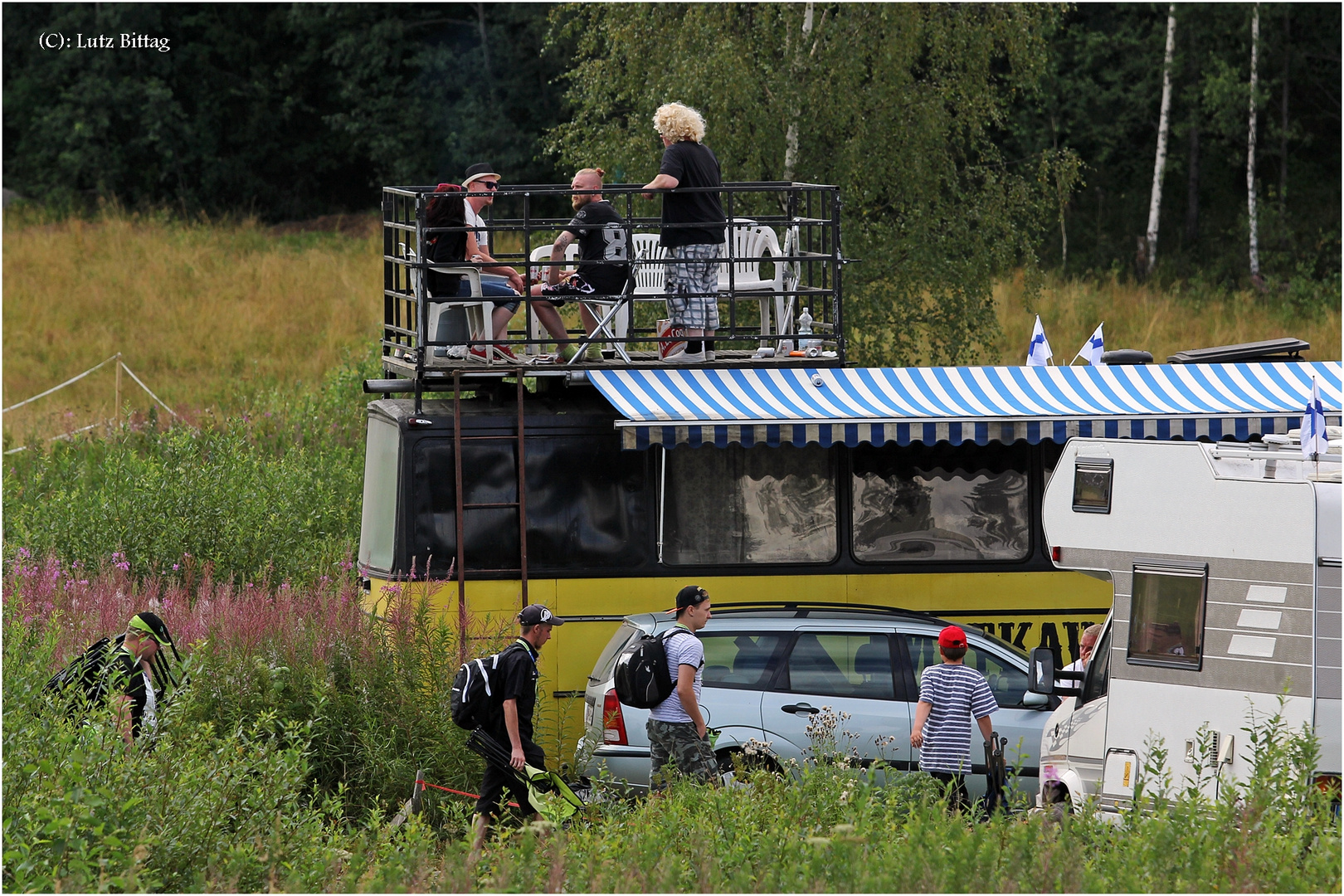 Bus mit Terrasse