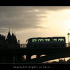 Bus überquert Pariser Brücke