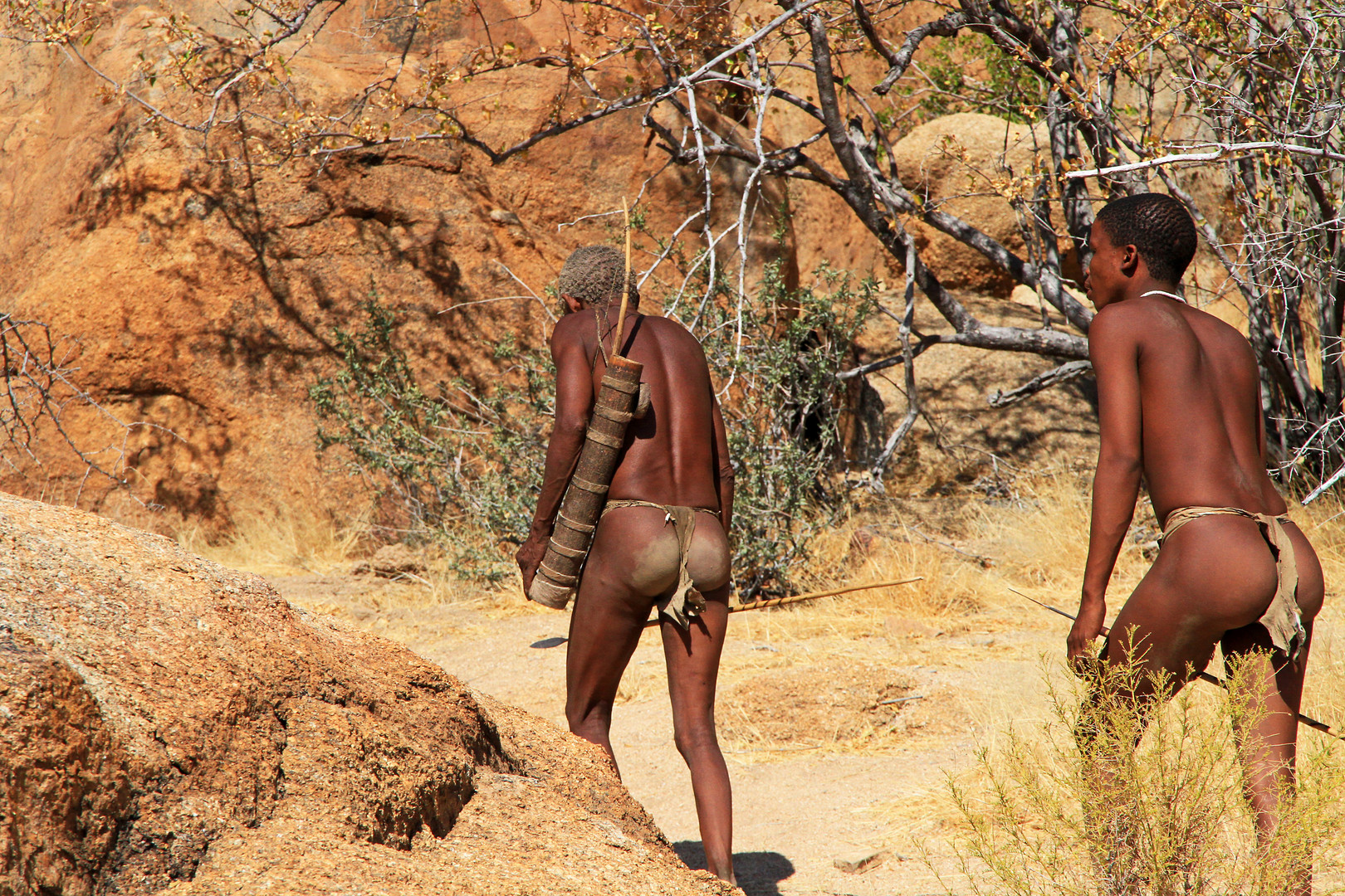 Buschmänner im Erongo-Gebiet, Namibia