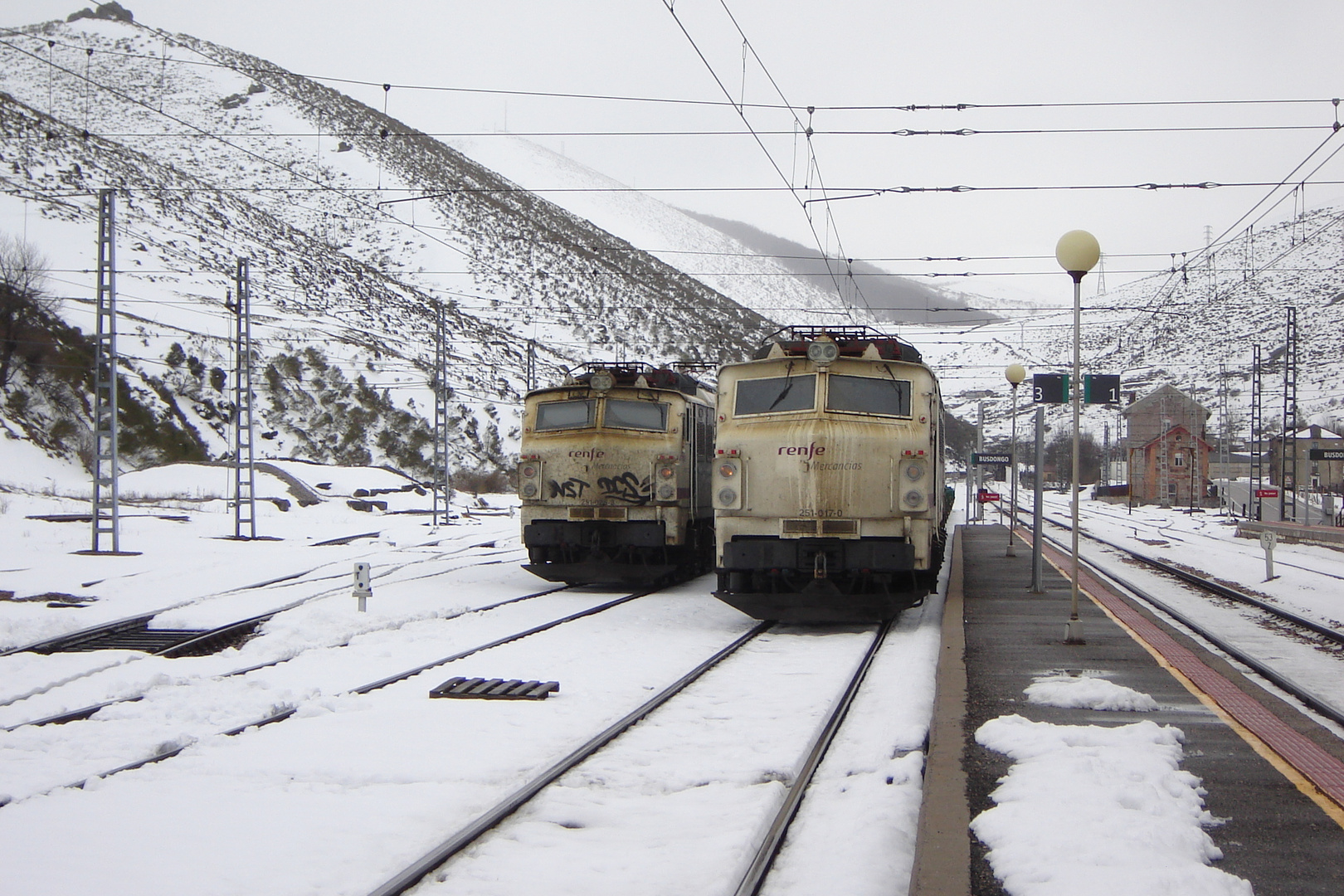 Busdongo railway station, Pajares pass; Northern Spain.