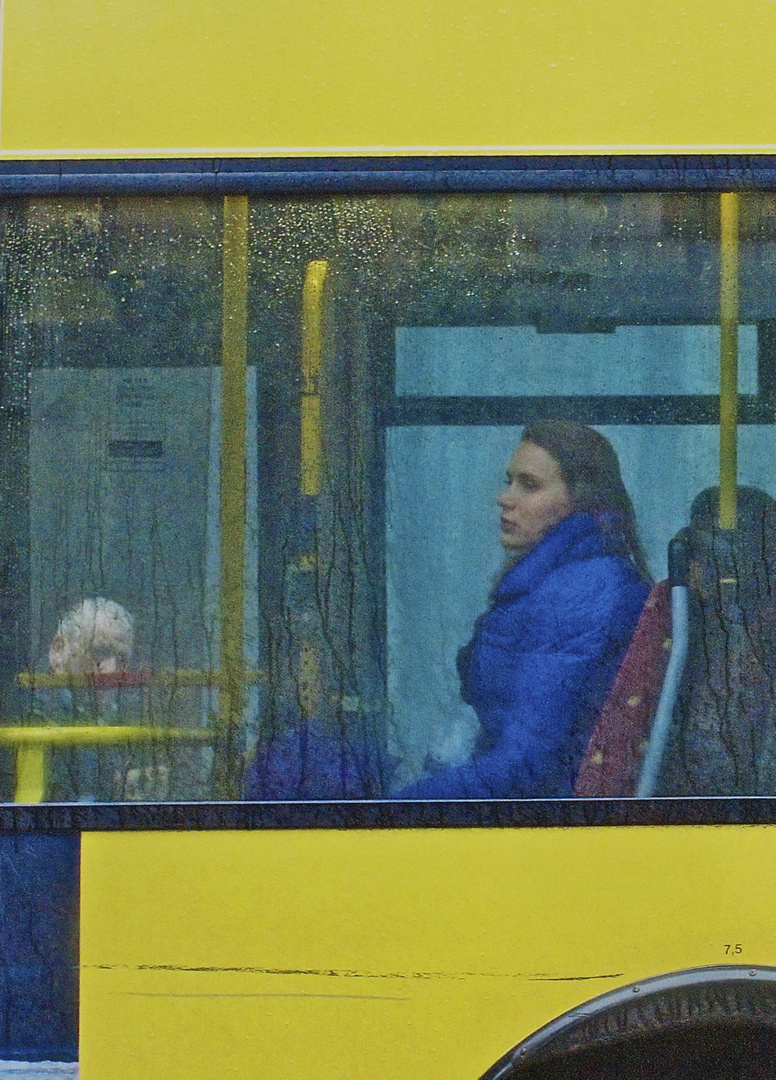 Busfahrt im Regen