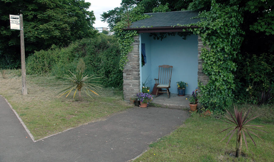 Bushaltestelle am Ortseingang von Fowey