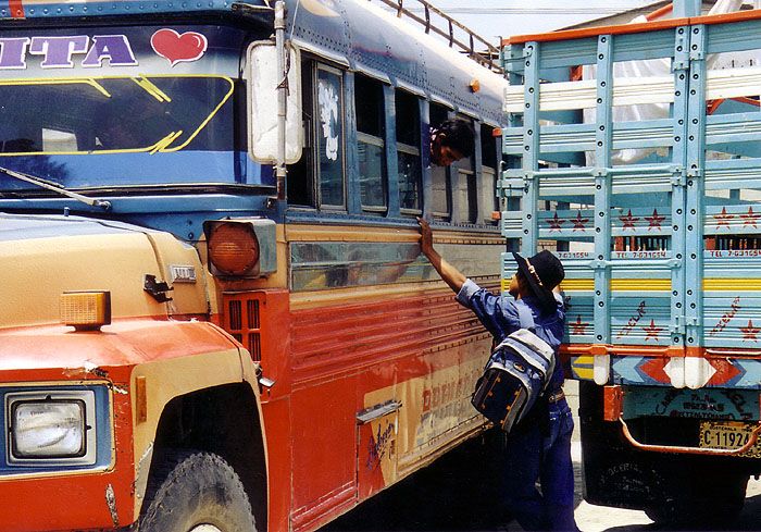 Busstop in Guatemala