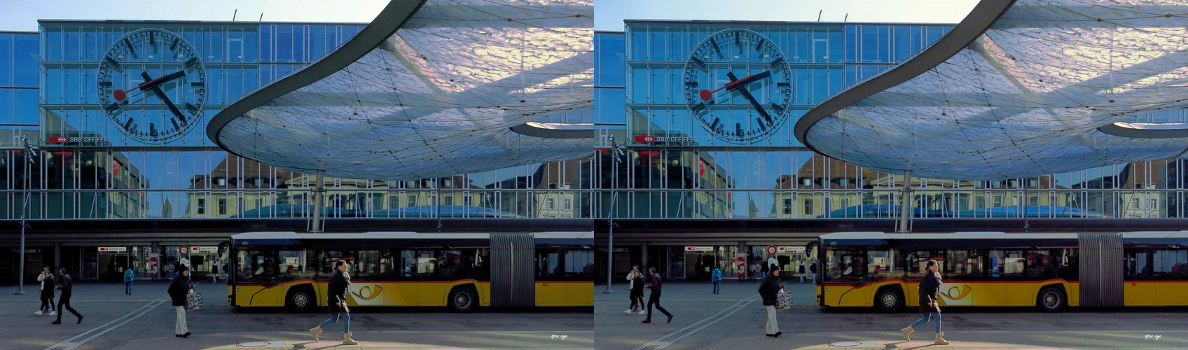 Busterminal - Bahnhof Aarau Kreuzblick Stereos