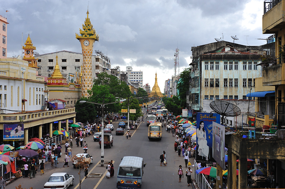 Busy in Yangon