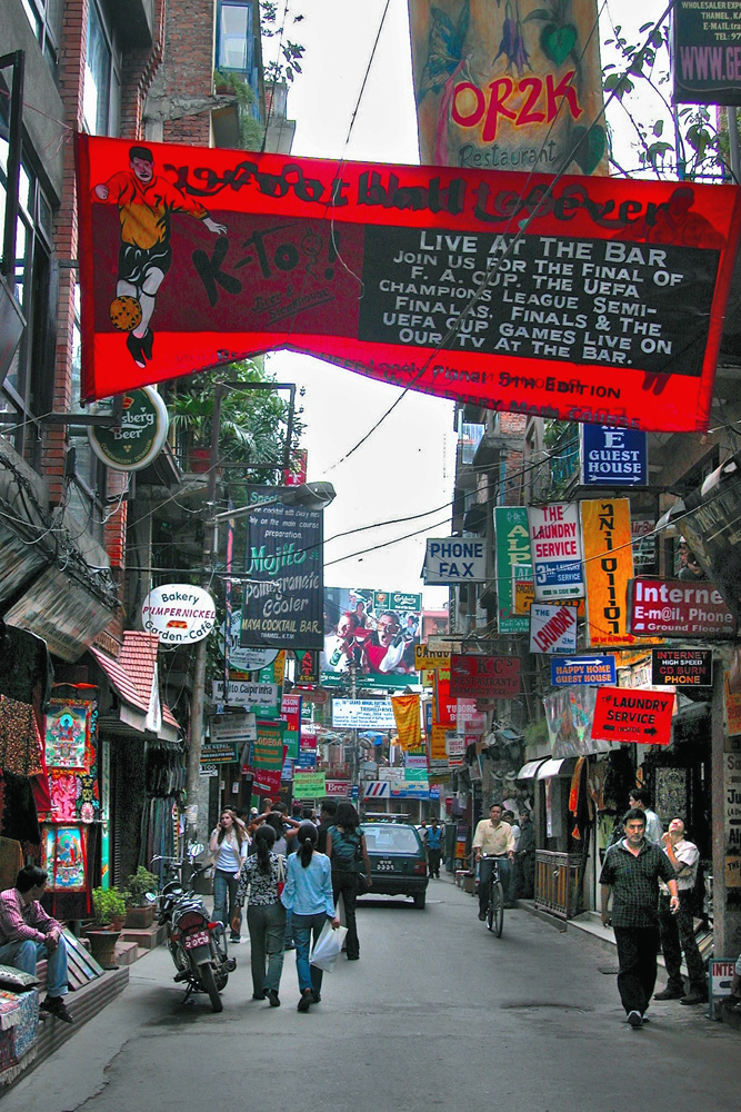 Busy life in Thamel, Kathmandu