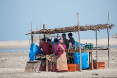 Buvette au bout du monde à Danushkodi, pointe sud de l'île de Rameshwaram